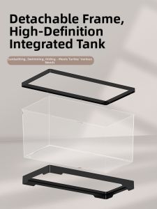 CHONGXIAOSHUAI | Escaping Prevention Turtle Tank with Basking and Climbing Platforms for Small Home Pet Turtles Rainforest Type