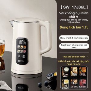 Supor | Bình Đun Điện Thông Minh Điều Chỉnh Nhiệt Độ và Cách Nhiệt Titanium