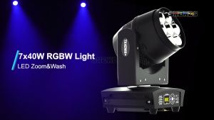 SHEHDS JMS WEBB 7LED 40W WASH & ZOOM RGBW Moving Head Light for DJ Club Disco Stage Wedding Lighting