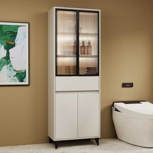 Bathroom Side Cabinet Aluminum Alloy Narrow High Storage Waterproof Wall Hive Aluminum Honeycomb Storage Cabinet