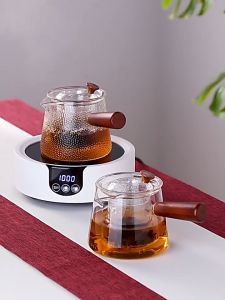 Glass Teapot Side Pot Large Capacity Home Tea Kungfu Tea Set Thickened Heat-resistant Teapot