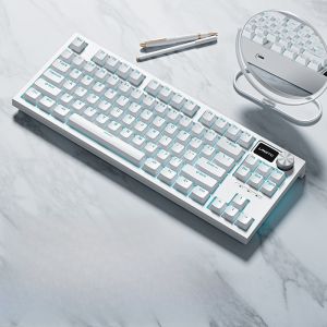 Wolftrek LT84 Customized Mechanical Keyboard Mouse Set Wired for Computer Office Gaming Esports Professional Blue Red Axes