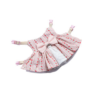 Cute Rabbit Dress Pet Leash Japanese Style Floral Design Dwarf Rabbit Cat Rabbit Ear Drop Ear Rabbit Pulling Rope