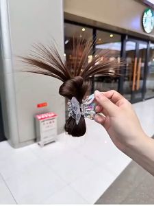 Kẹp tóc giả càng cua bướm pha lê ❤️FREESHIP❤️ tóc giả kẹp càng cua tóc giả nữ kẹp tóc nữ Sỉ 35k