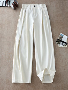 OUMULONG | Vintage Style A-Line Cool Feel Summer Trousers