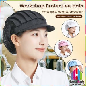 HB Work Hair Net Hat Dust-Proof Breathable Caps Kitchen Workshop Protective Hats