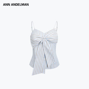 ANN ANDELMAN | Feminine Striped Bow Strap Top short