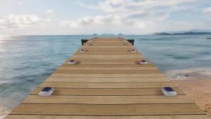 Solar Deck Lights Outdoor Warm White Driveway Lights Solar Powered IP68 Waterproof Stick on & Screw Dock Light Path Pool Lights
