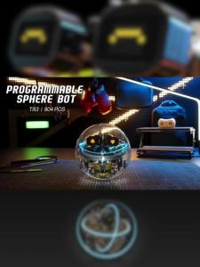 Technical Science Fiction Programming Spherical Machine Building Blocks Remote Control Sci-Fi Reconnaissance Robot Bricks Toy