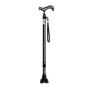 LEZHONGFU | Carbon Fiber Non-slip Lightweight Extendable 4-Foot Walking Cane