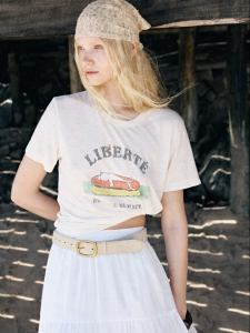 MO&Co. | Antibacterial Loose H-shape T-Shirt Summer Linen Cute Pet Print