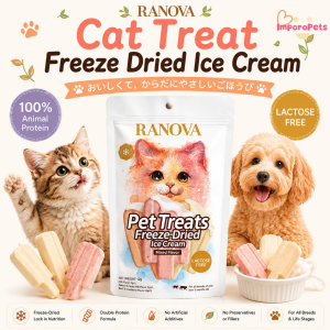 Ranova Langnuo Cat Treat Freeze Dried Ice Cream Bites Mixed Flavors Healthy Snack For Dogs Cats