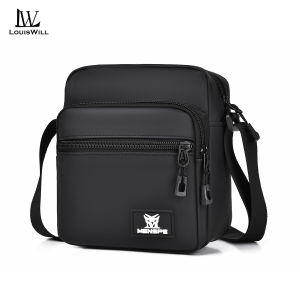 LouisWill Mens Shoulder Bag Casual Chest Bag Cross Body Bag Pouch Bag Casual Chest Bag Fashion Shoulder Bag Waterproof PU Leather Casual Sport Street Bag for Travel Outdoor