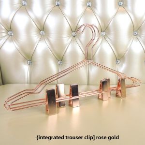 INS Pant Rack Nordic Style Rose Gold Trouser Press For Home Gold Simple Pants Hanging Metal Home Clothing Store Hanger