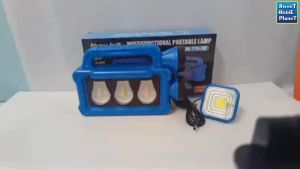 Solar USB Recharging Flashlight Camping Lantern Bright Flashlight With Power Bank Floodlight