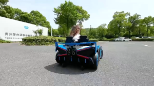 Bugatti Chiron Divo Kids Ride On Car Two Seater Remote Control Electric Car for Kid Car Double Doors No Drift