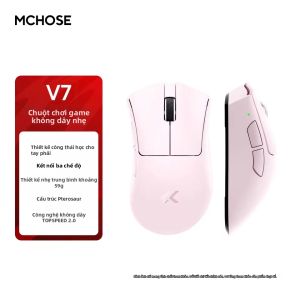 MCHOSE | Chuột Chơi Game Không Dây Siêu Nhẹ MCHOSE V7 59g Cảm Biến PAW3395 Ba Chế Độ Kết Nối 2.4G/Bluetooth/Có Dây Dành Cho Game Thủ PC