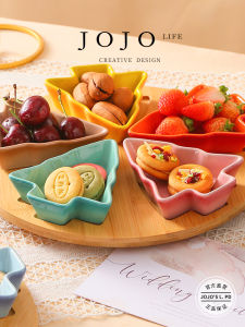 JOJOs L. PD.tea Ceramic Small Plate Condiment Plate Vinegar Soy Sauce Seasoning Plate Bone Plate Nordic Style Irregular Shape
