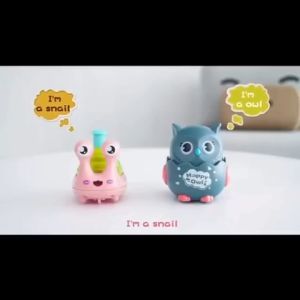 Mainan edukatif anak figure burung hantu tekan jalan baby happy owl press and go
