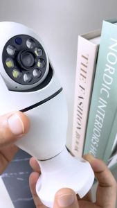 กล้องวงจรปิดภายในบ้าน panorama camera A6 กล้องหลอดไฟ 360° มองเห็นในเวลากลางคืนได้ HD ไร้สาย WiFi
