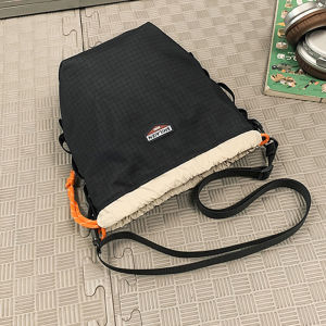 Trendy Mens Bucket Bag Crossbody Bag Casual Nylon Cloth Mobile Phone Small Bag Single Shoulder Diagonal Plaid Bag