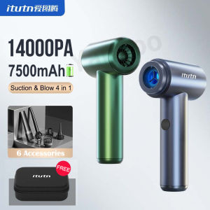 itutn Wireless Car Vacuum Cleaner WSXC-95W 14000Pa Kuasa Sedot Mini Badan Logam 4 dalam 1 Penyesuaian Empat Gear 7500mAh Daya tahan Panjang Cocok untuk Rumah / Mobil / Luar ruangan