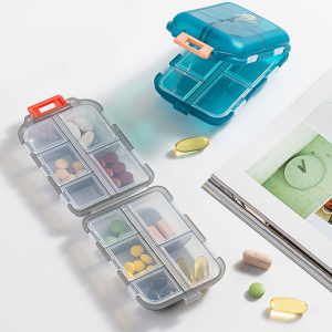Makery Portable 10-compartments Medicine Box Travel Box Storage Case