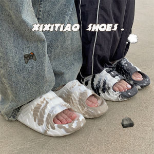 Cool Contrast Color Couple Slippers Summer Outdoor Wear Fashionable Street Sport Style Flat Sandals Comfortable Home Slippers