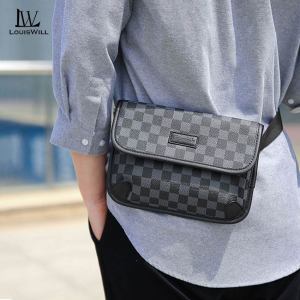 LouisWill Mens Chest Bag Fashion Waist Bag Business Shoulder Bag Cross Body Bag Lightweight Waterproof Casual Bag Money Phone Waist Fanny Pack Jogging Belt Fanny Pack for Workouts Sports Outdoor