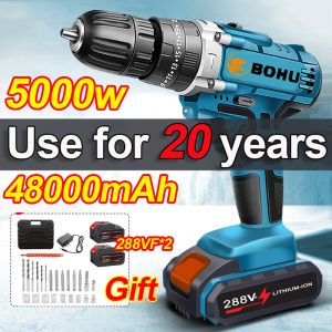 Cordless Drill Heavy Duty 3 in 1 Electtic Drill Set Portable Brushless Cordless Hand Drill Rechargeable Electtic Drill Power Tools For Motor Wireless Drill With 34PCS Free Accessories Set Drills Electric Drill Screwdriver Lithium Battery