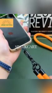 SPARKCART 1pc 8mm 35cm 13.8inch Mobile Phone Wrist Rope Multifunctional Short Lanyard Chain Pendant Ornament Key Chain