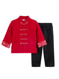 Baby Boys Traditional Chinese Costume Jacket One Year Old Ceremony Celebration Autumn Winter New Style Chinese Nationality Clothes