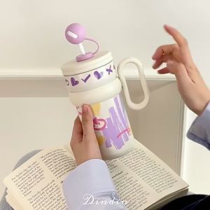 316สแตนเลสสตีล ถ้วยเก็บความร้อน พร้อมที่จับ 540มล เก็บอุณภูมิร้อน - เย็นได้นาน 12 ชม