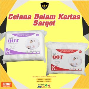 Celana Dalam Kertas Sekali Pakai Sarqot Abu Sulthan Terlaris Disposable Panties Pria Wanita Perlengkapan Haji Umroh CD Traveling dan Rawat Inap just go TOR