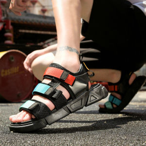 Casual Mens Sandals Slippers Two-in-One Summer Beach Shoes Anti-Slip Outdoor Wearable Trendy Brand Breathable Slip-On Shoes