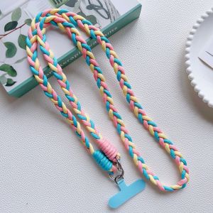 Fashionable DIY woven mobile phone lanyard crossbody long rope universal lanyard for travel and sportsanti-loss lanyard sheet