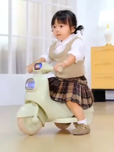 Kids Electric Motorcycle Ride On Toy 3 Wheels Stable Trike Big Battery Powerful Motor Music Light Large Seat Toddler Boys Girls Gift