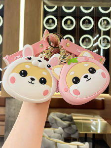 Cartoon Genuine Small Caichai Change Keychain Womens Exquisite Cute Pendant Silicone Earphones Storage Bag Key Bag