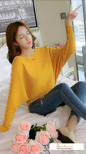 Áo len nữ cánh dơi cổ tròn GLA279 Cuocsongvang