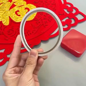 50Pcs/Box Transparent Removable Double Sided Tape Chinese New Year Self-adhesive Tapes Multifunction Waterproof