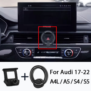 Magnetic Car Phone Mount Holder Adjustable Vent Clip For Audi A4L A5 S4 S5 2017-2022 Stable Navigation Bracket Car Accessory