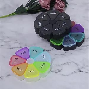 Hộp Đựng Thuốc Di Động 7 Ngày - Giữ Gọn Gàng Và Luôn Trong Tầm Tay - Hộp Và Dụng Cụ Chia Thuốc PP Dành Cho Người Lớn Nam Và Nữ