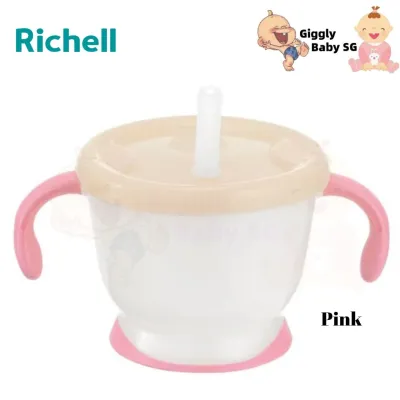 RICHELL AQULEA Clear Straw Training Mug (Toddler/ Kids Bottle Cup) Tritan