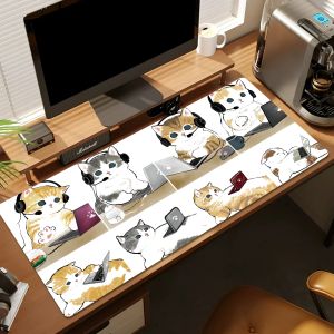 Mofusand Cute For PC Large MousePads Desk Gaming Mouse Pad Stitched Edges  Base Extended