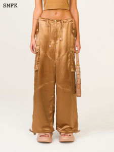 SMFK | Retro Satin Loose Wide-leg Long Pants
