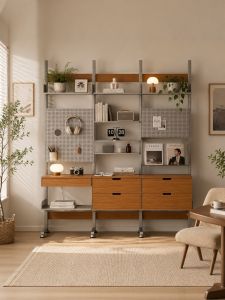 ALEDAN | Kệ Pegboard Nhiều Tầng Điều Chỉnh Cho Phòng Khách Không Cần Khoan