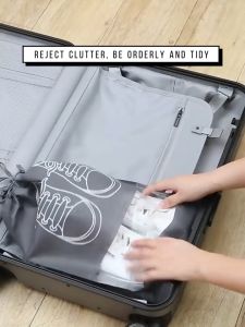 Shoe Storage Bag Dustproof Waterproof Portable Travel Organizer Large Capacity Drawstring Bag Non Woven Portable Shoe Bag