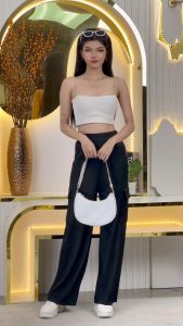 กางเกงขายาวผู้หญิงผ้ายืด ผ้าท็อฟฟี่ ทรงคาร์โก้ เอว 24-36" จัดส่งเร็ว ราคาถูก K9186