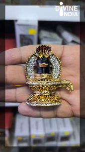 Mix Metal Shivling Soolam Sangu Chakra Statue For Car House & Alter Random Color