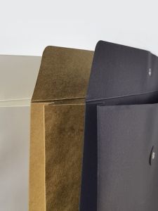 Universal A4 Brown Kraft Paper Document Bag with Rope Buckle Storage Packaging Archive Bag Pure Color Business Supplies